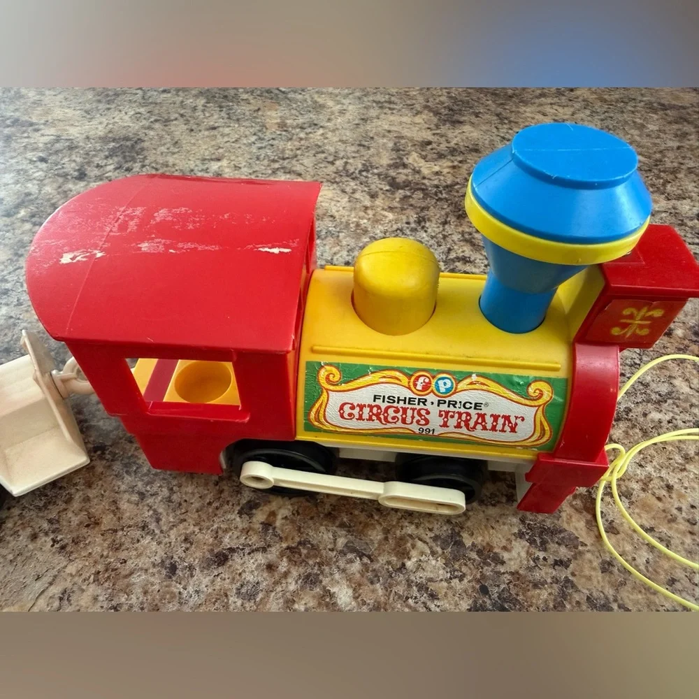 Vintage Fisher-Price Colorful Circus Train Set